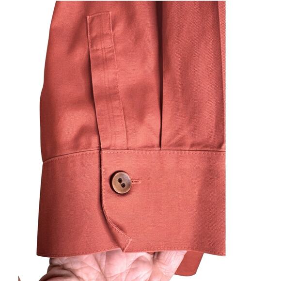 Chico's Shirt Womens Rust No Iron Button Up Long Sleeve Top 3 Chico's - Picture 3 of 6
